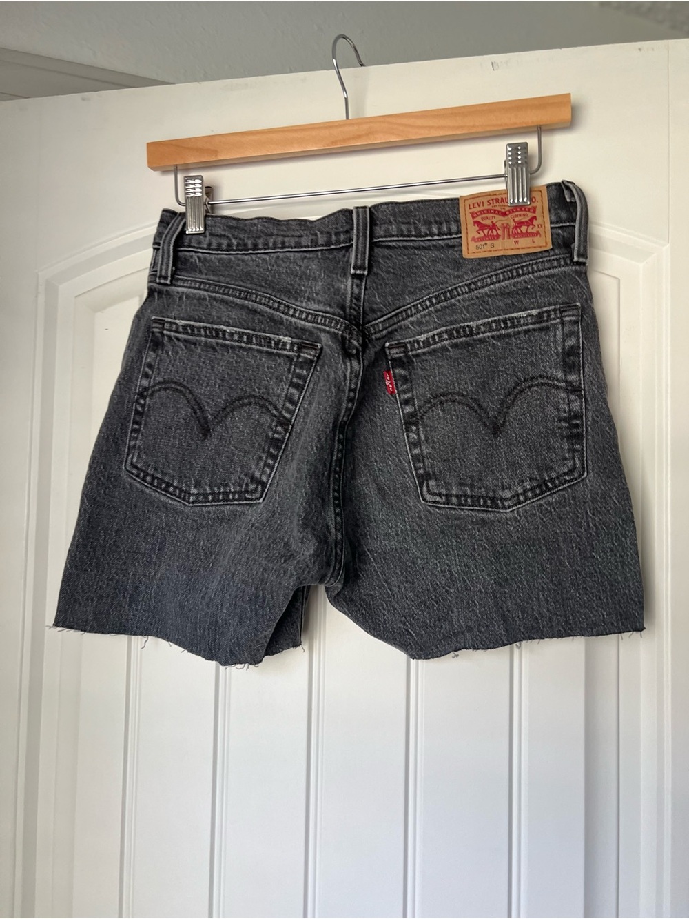 Levi's Black Gray Washed 501 Jeans